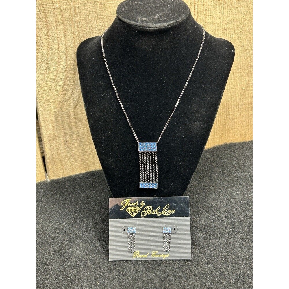 Park Lane " STRIKING " Necklace And Earrings Genuine Austrian Crystals J206